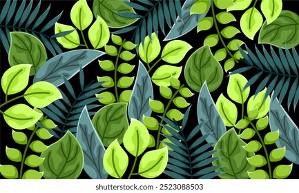 Plano abstrato colorido folhas padrão fundo