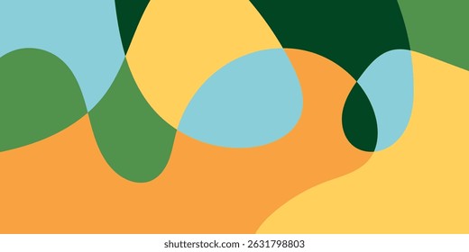 Diseño de Vector de ilustración de fondo fluido moderno colorido abstracto plano.