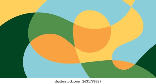 Plano abstrato colorido moderno fluido plano de fundo ilustração vetor design.