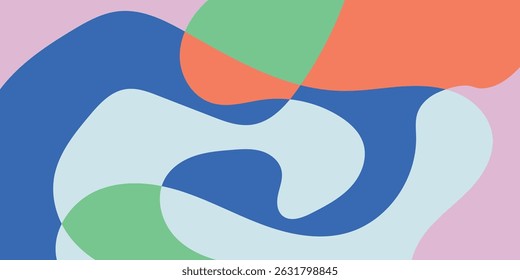Flat abstract colorful modern fluid background illustration vector design.