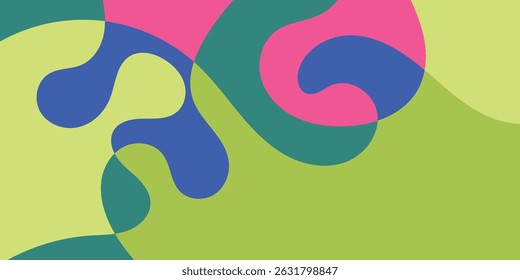 Flat abstract colorful modern fluid background illustration vector design.