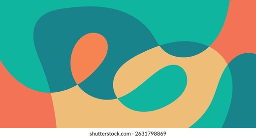 Flat abstract colorful modern fluid background illustration vector design.