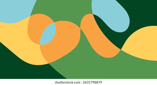 Diseño de Vector de ilustración de fondo fluido moderno colorido abstracto plano.