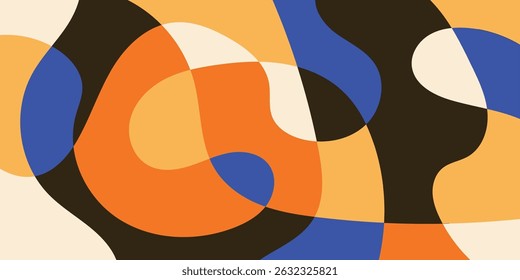 Diseño de Vector de ilustración de fondo fluido moderno colorido abstracto plano.
