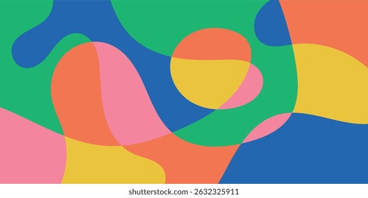 Flat abstract colorful modern fluid background illustration vector design.
