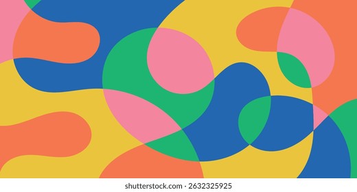 Flat abstract colorful modern fluid background illustration vector design.