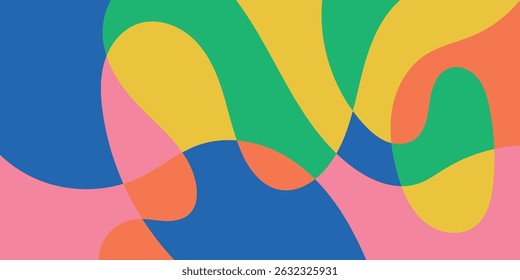 Flat abstract colorful modern fluid background illustration vector design.
