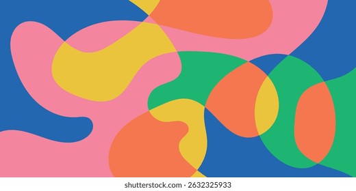 Flat abstract colorful modern fluid background illustration vector design.