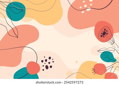 flat abstract doodle background design