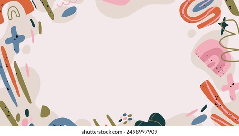 Flat abstract doodle background vector design in eps 10