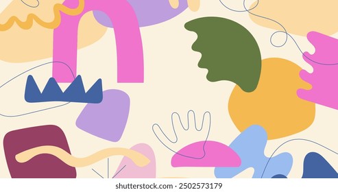 Flat abstract doodle background vector design in eps 10