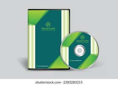 Flat abstract DVD cover template