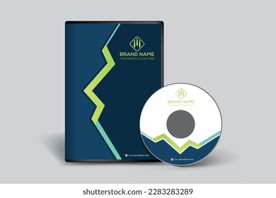 Flat abstract DVD cover template