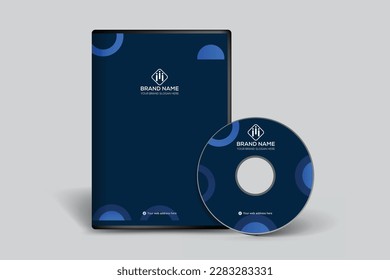 Plantilla de cobertura de DVD abstracta plana