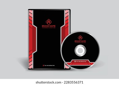 Flat abstract DVD cover template
