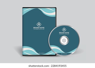 Flat abstract DVD cover template
