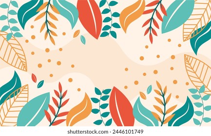 Flache abstrakte Blumenblätter Hintergrund
