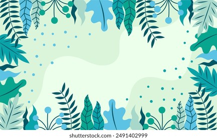 Flache abstrakte Blumenblätter Hintergrund
