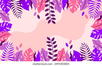Flache abstrakte Blumenblätter Hintergrund