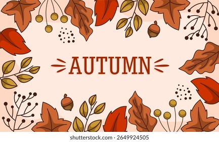 Flat abstract floral leaves background