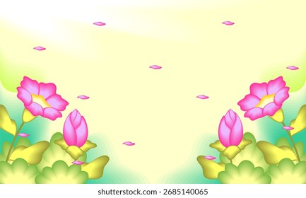 Fondo de hojas florales abstractas planas