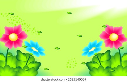 Fondo de hojas florales abstractas planas