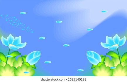 Fondo de hojas florales abstractas planas