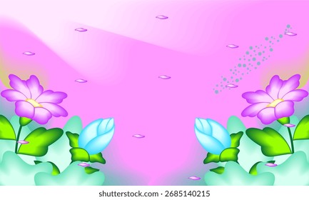 Fondo de hojas florales abstractas planas