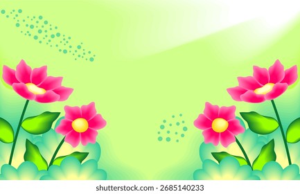 Fondo de hojas florales abstractas planas