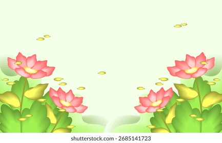 Fondo de hojas florales abstractas planas