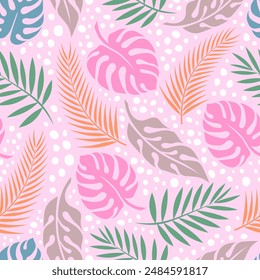 Flat abstract Floral pattern background
