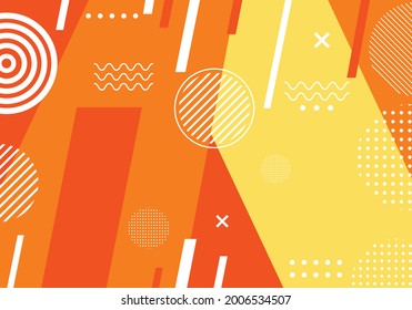 Flat abstract geometric colorful background
