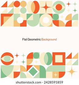 Formas geométricas abstractas planas, fondo geométrico abstracto plano, activo abstracto de bauhaus, fondo abstracto moderno