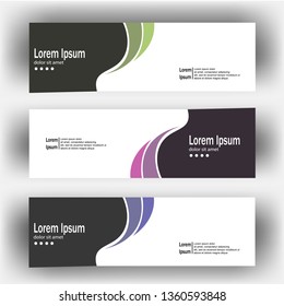Flat abstract horizontal shape banner with minimal concept for Header footer Web Design Elements