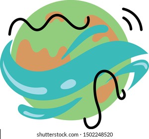 Flat abstract illustration. use full for poster, website design, book illustration, etc