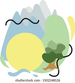 Flat abstract illustration. use full for poster, website design, book illustration, etc