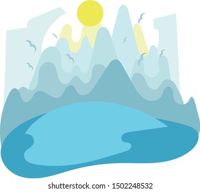 Flat abstract illustration. use full for poster, website design, book illustration, etc