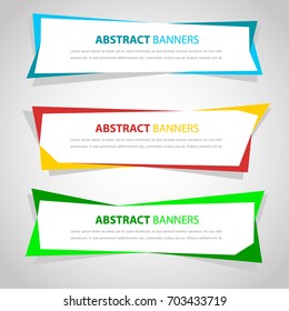 Flat abstract infographic banners vector