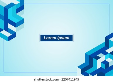 Flat Abstract Isometric Shapes Background