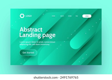 Flat abstract landing page template vector design in eps 10