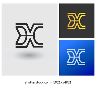 logotipo BC de letra abstracta plana. Este logo icónico incorpora una forma abstracta de línea moderna en el proceso creativo.