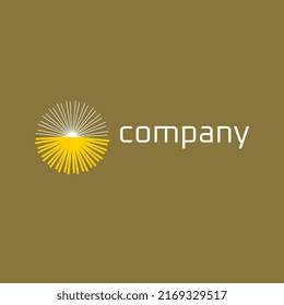 flat abstract line logo template