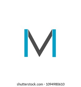 flat abstract M letter logotype icon illustration.isolated background