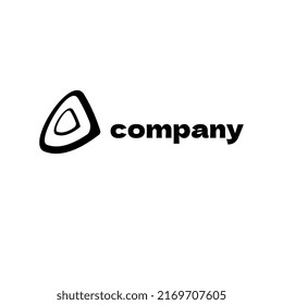 plantilla de logotipo de medios abstractos plana