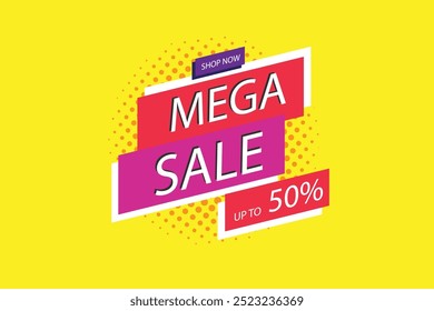 flat abstract mega sale background 