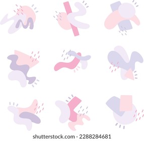 Resumen plano Forma moderna con color suave y composición diferente