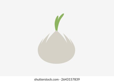 Flat abstract onion simple logo