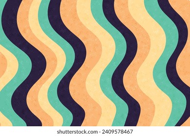 Flat abstract psychedelic groovy background. Vector illustration.