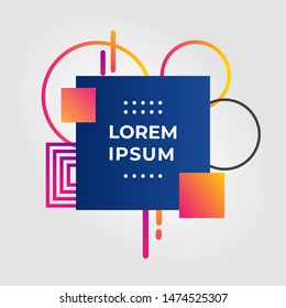 flat abstract rounded shape background vector 