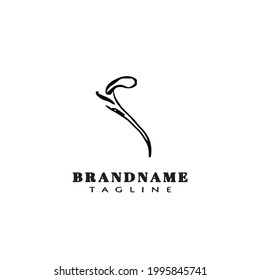 flat acanthus leaf logo icon design template modern vector illustration